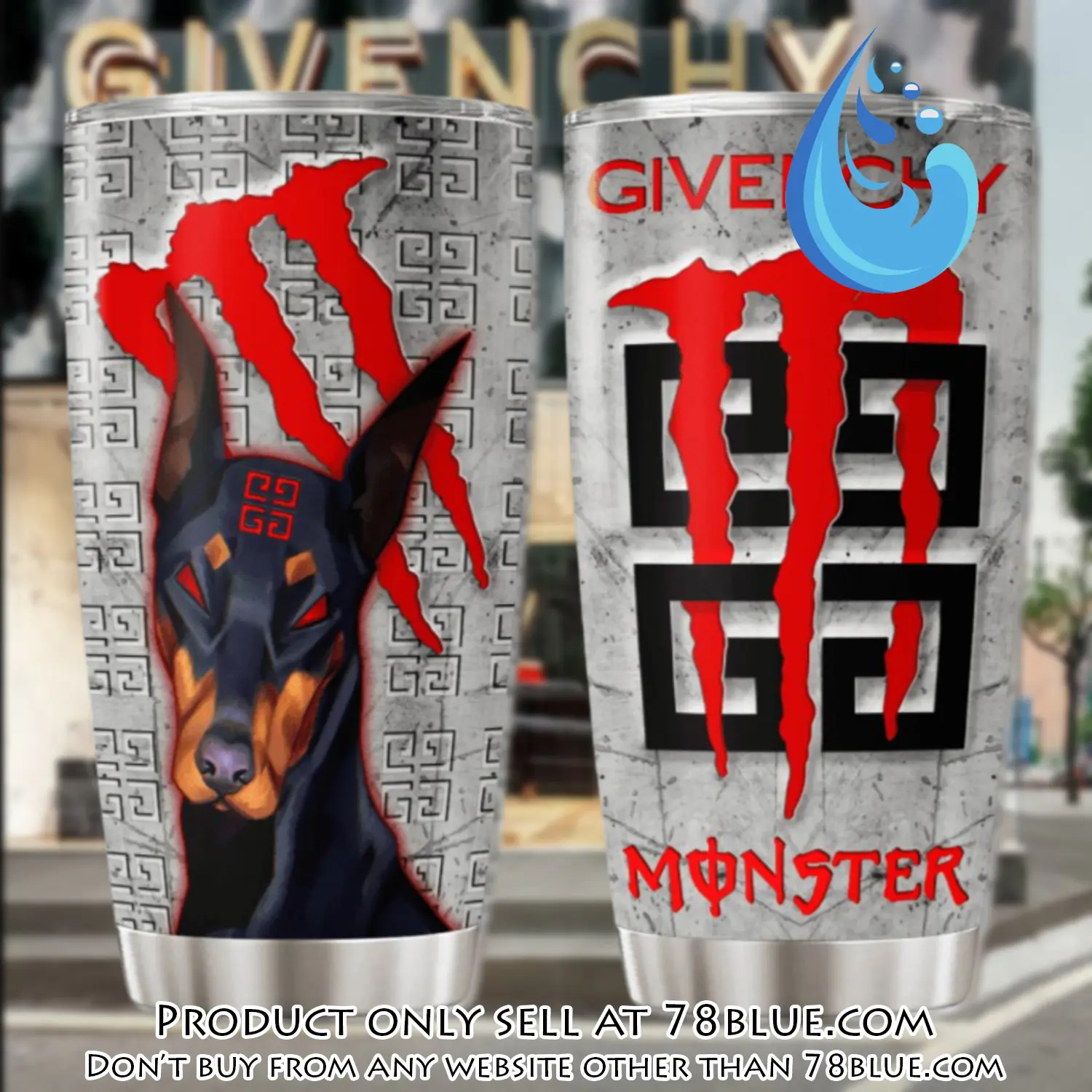 Givenchy monster stainless steel tumbler 20oz30oz 78b1139517